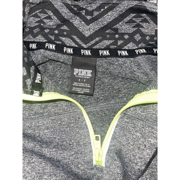 PINK by Victoria Secret 1/4 zip PULLOVER With Thumb holes Size S - Picture 9 of 16